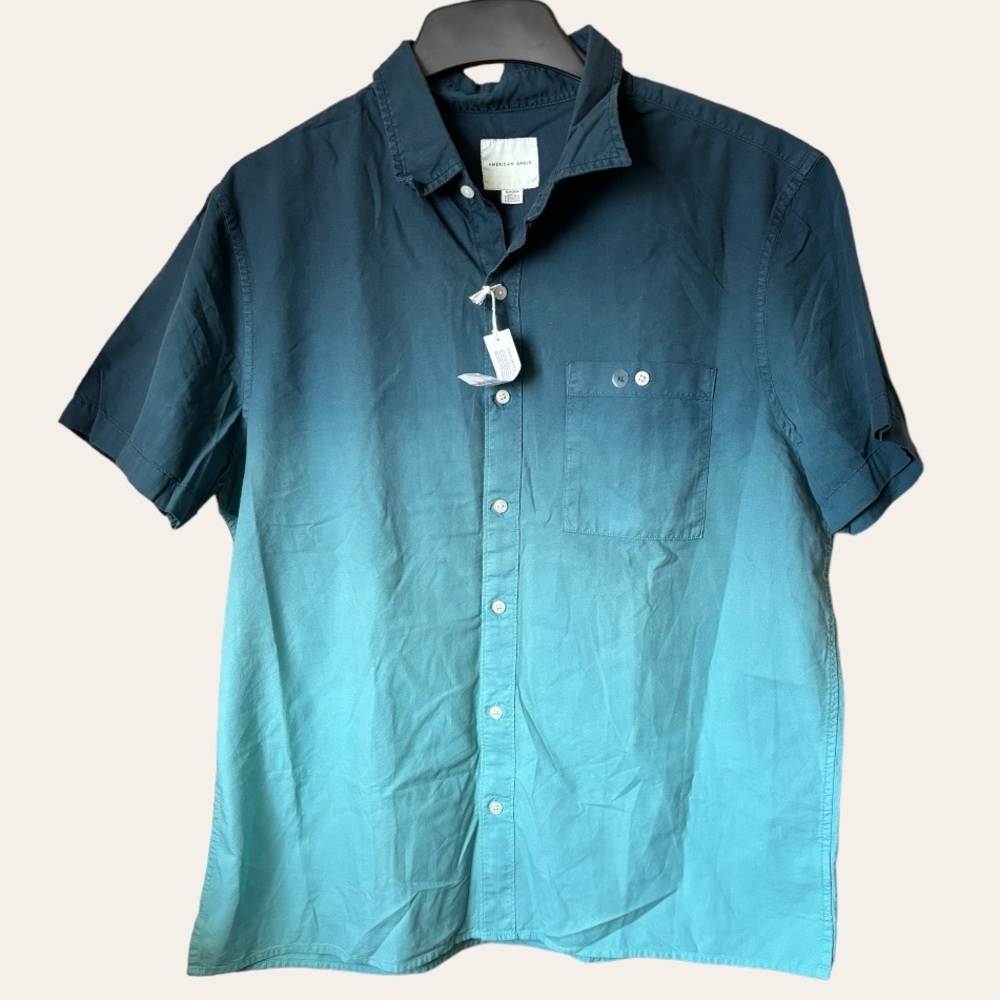 American Eagle Outfitters Blue Button up Top Size XL